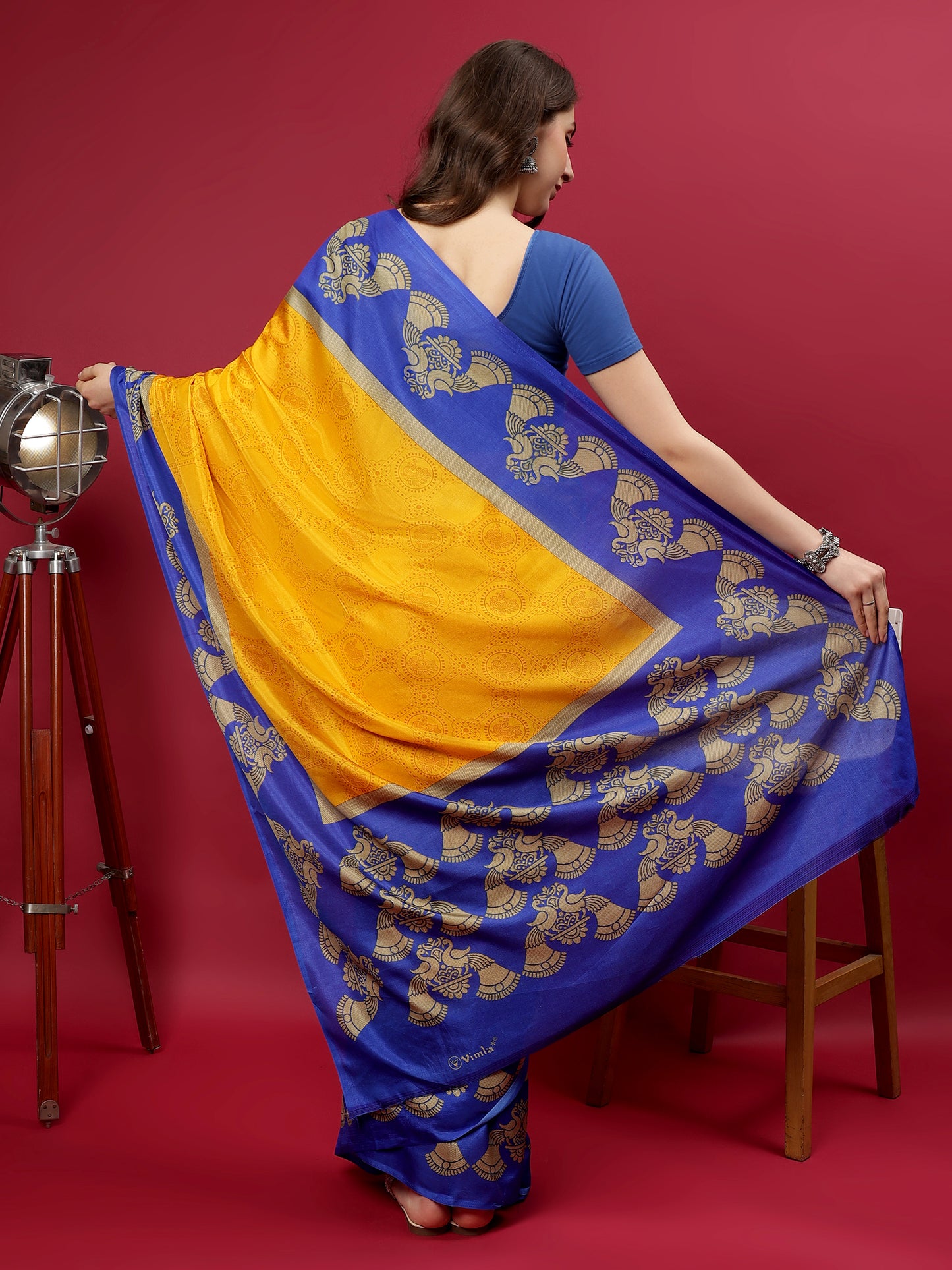 Classy printed silk blend Saree