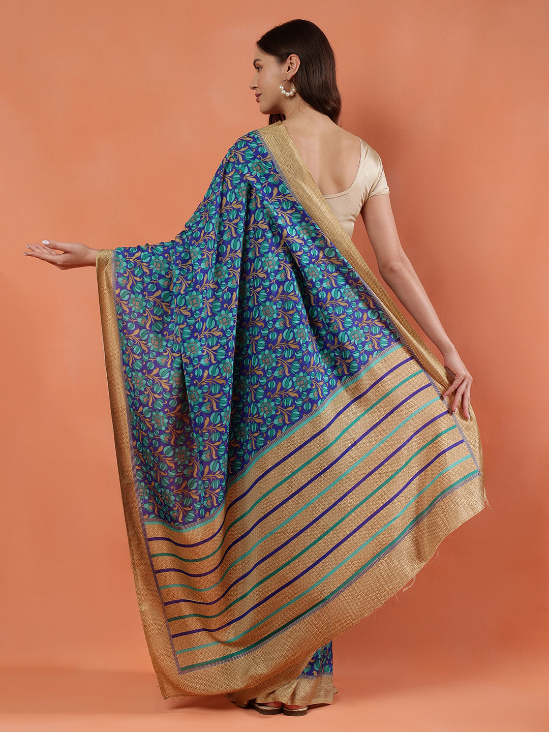 Classy printed silk blend Saree