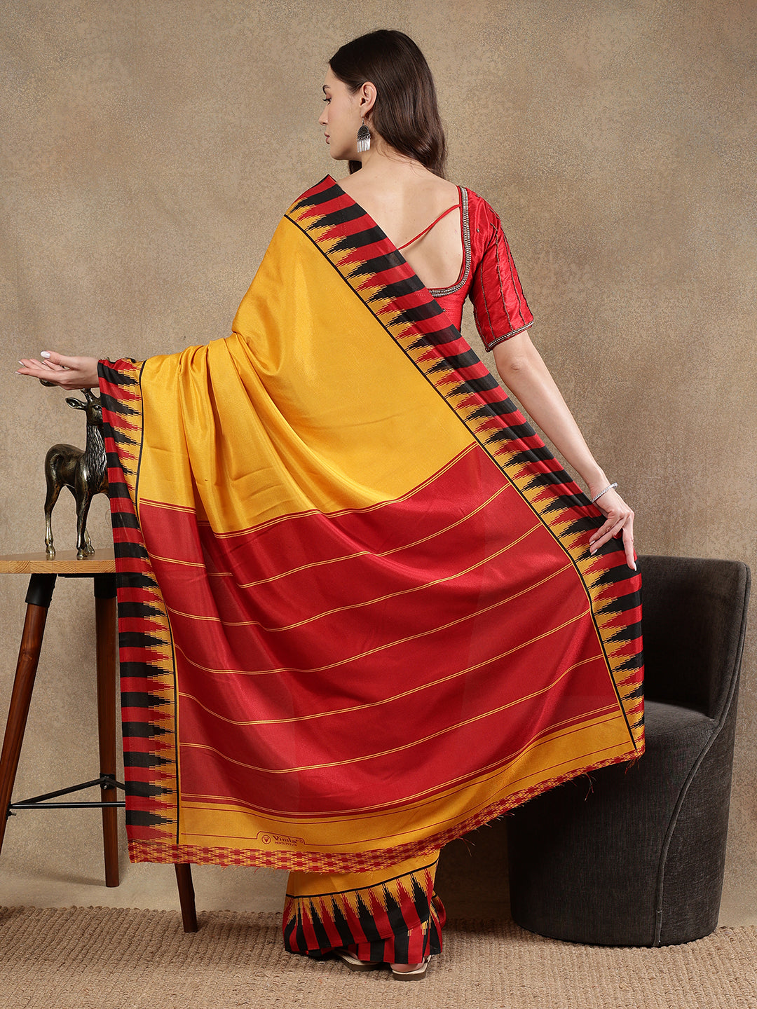 Classy printed silk blend Saree