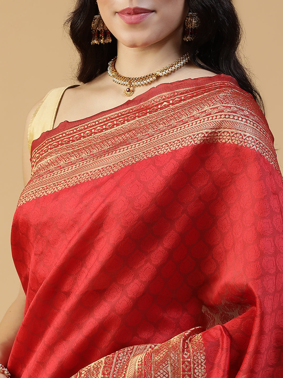 Silk Banarasi Saree with Silver weaving