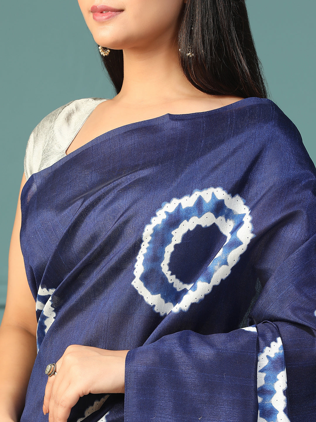 Ethnic Motif printed Bhagalpuri silk saree