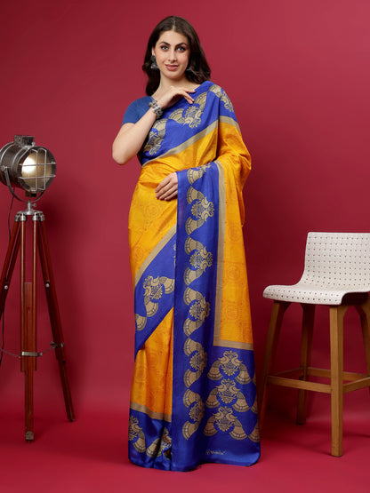 Classy printed silk blend Saree