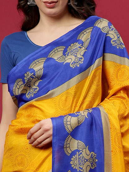 Classy printed silk blend Saree