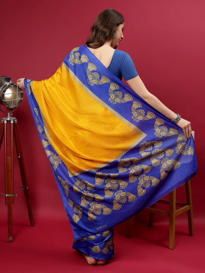 Classy printed silk blend Saree