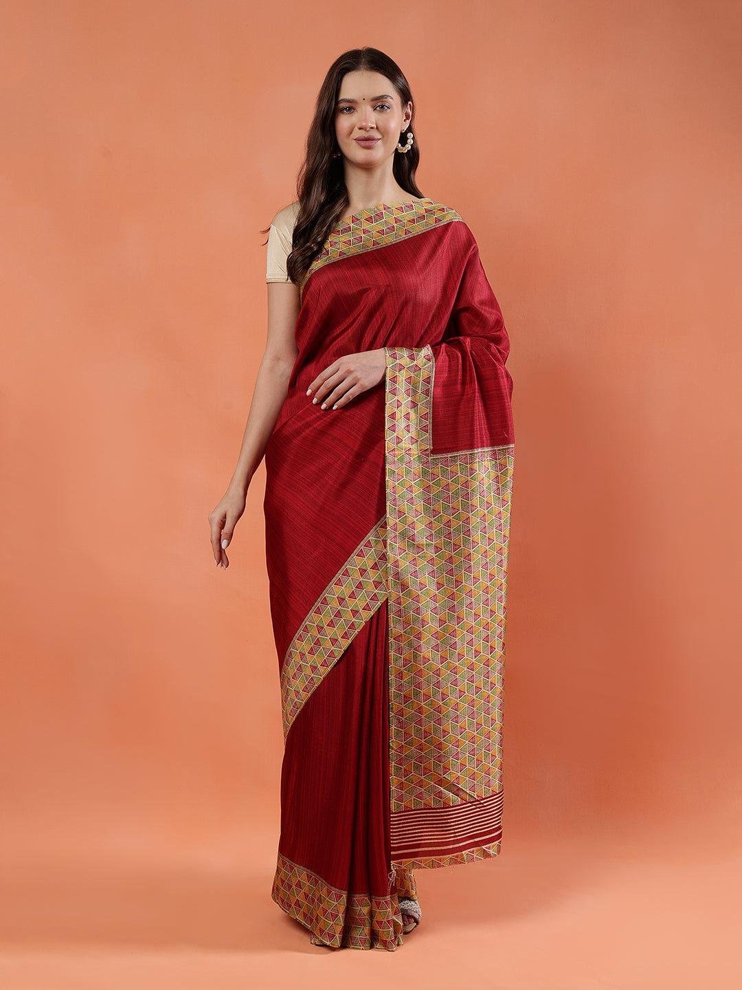 Classy printed silk blend Saree