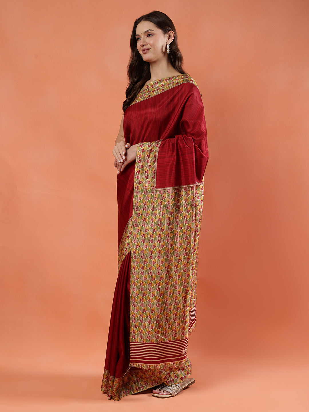 Classy printed silk blend Saree