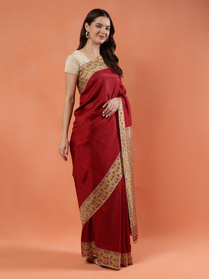 Classy printed silk blend Saree