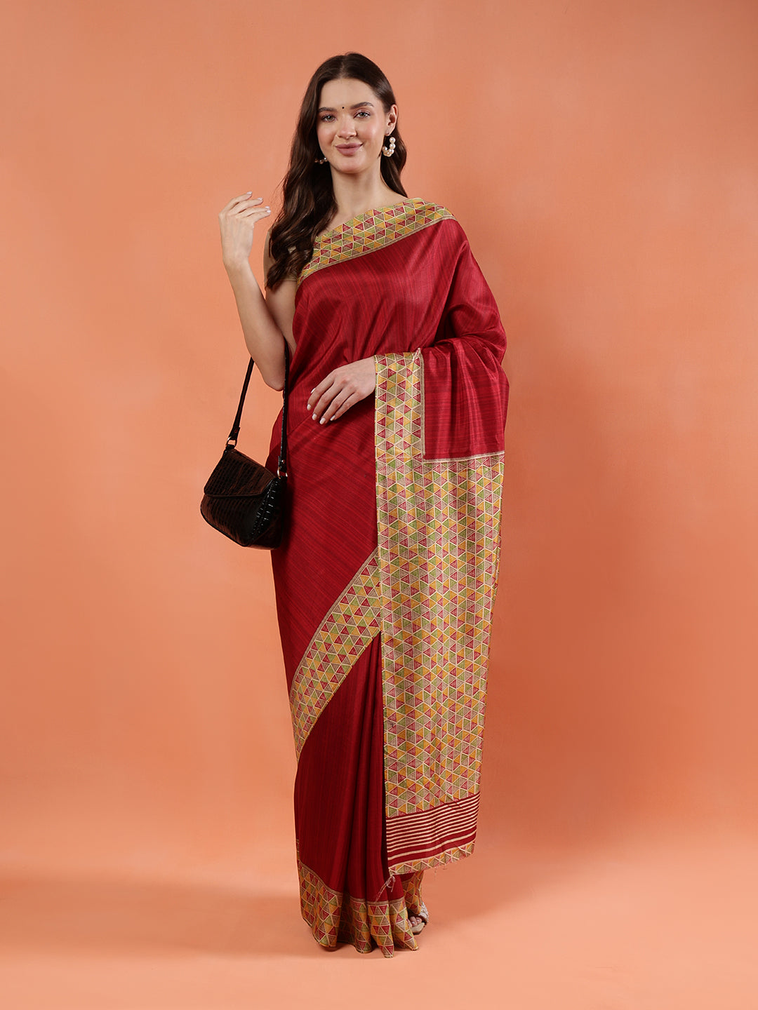 Classy printed silk blend Saree