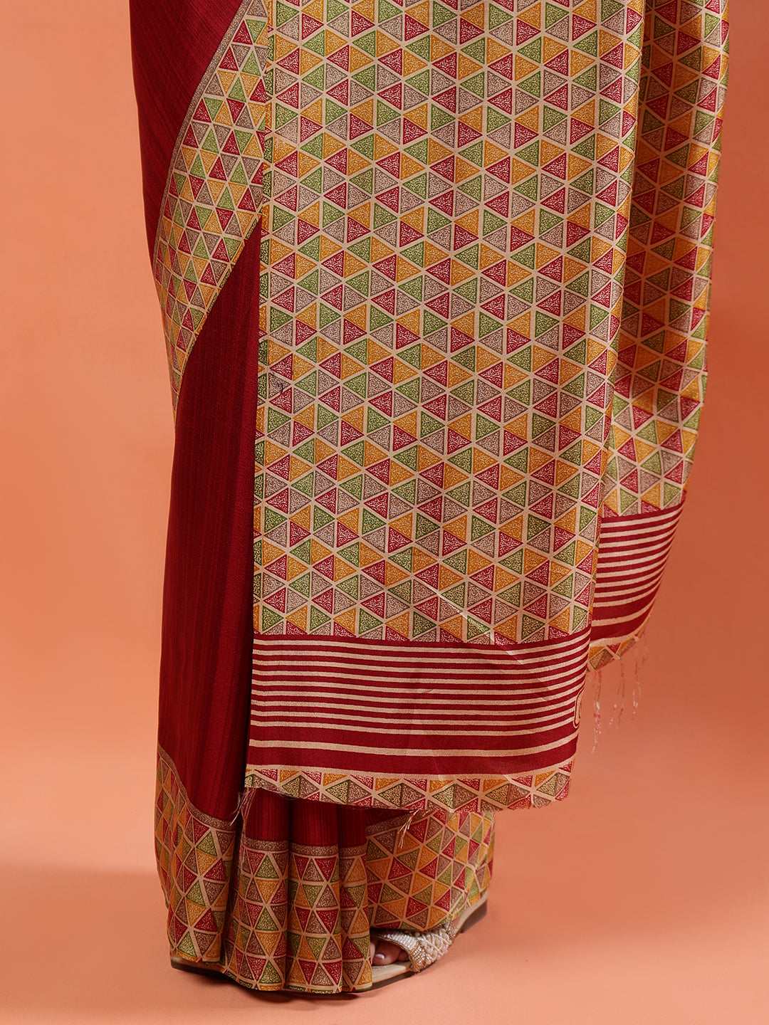 Classy printed silk blend Saree