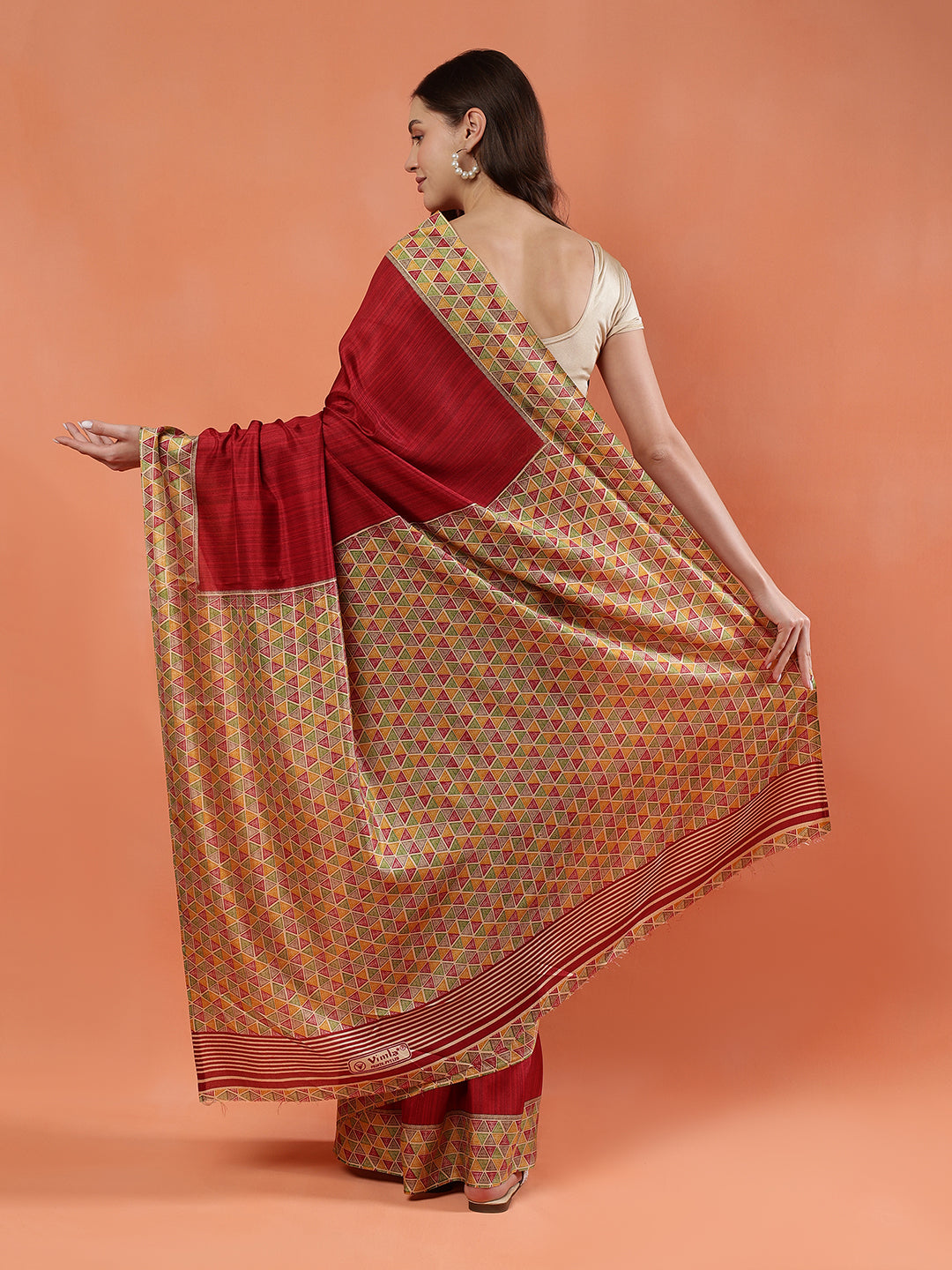 Classy printed silk blend Saree