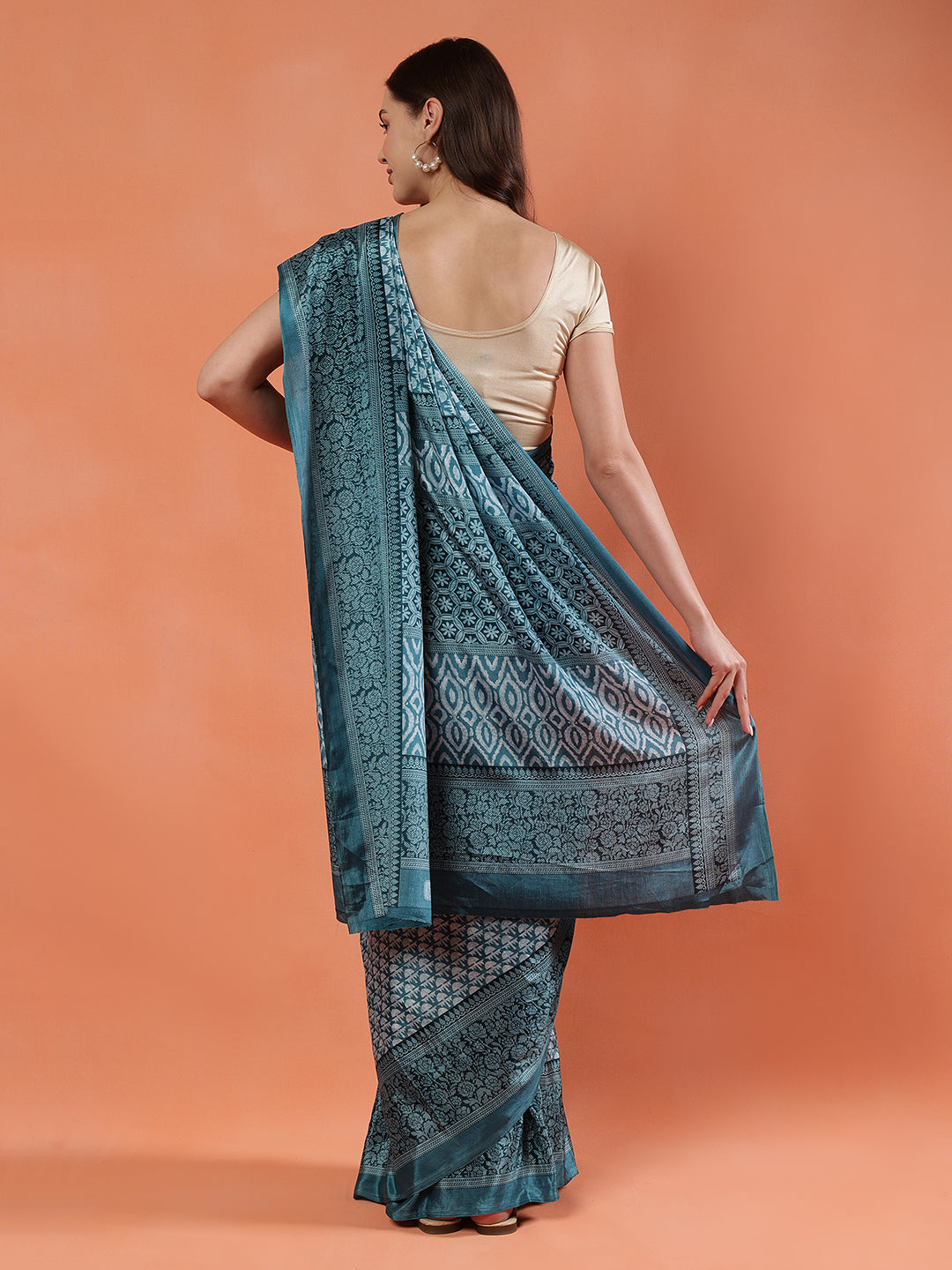 Classy printed silk blend Saree