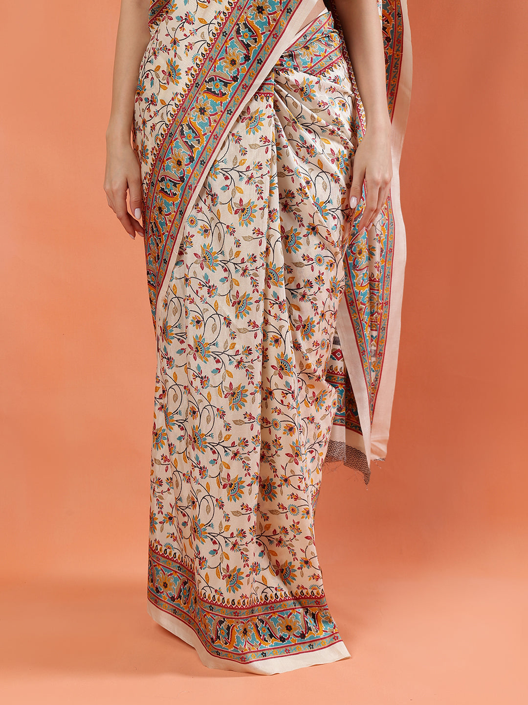 Classy printed silk blend Saree