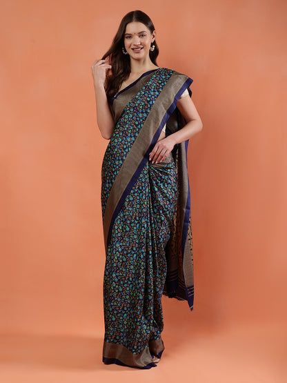 Classy printed silk blend Saree