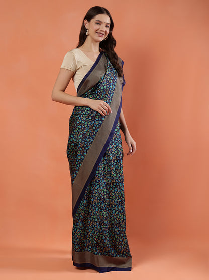 Classy printed silk blend Saree