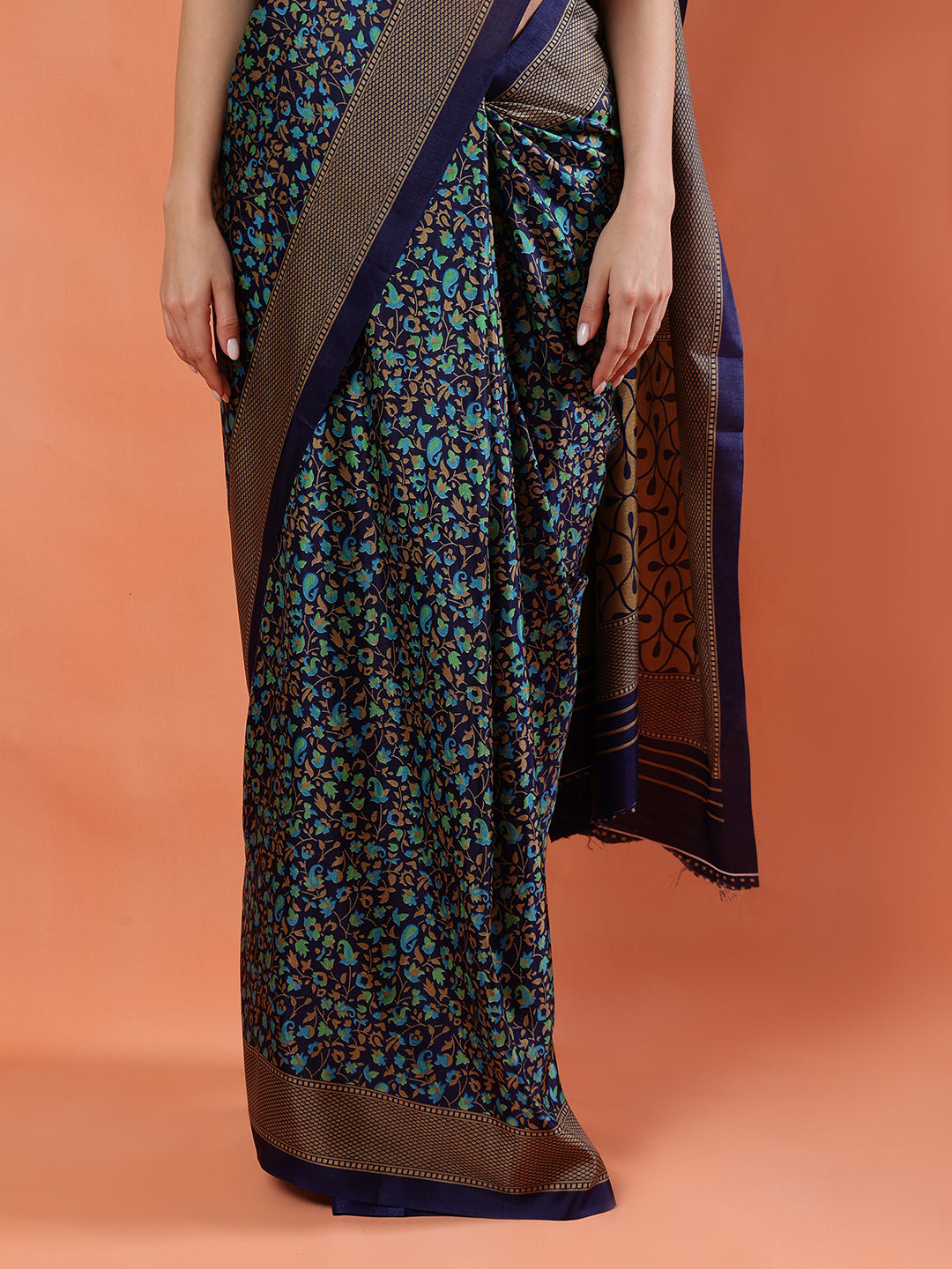 Classy printed silk blend Saree