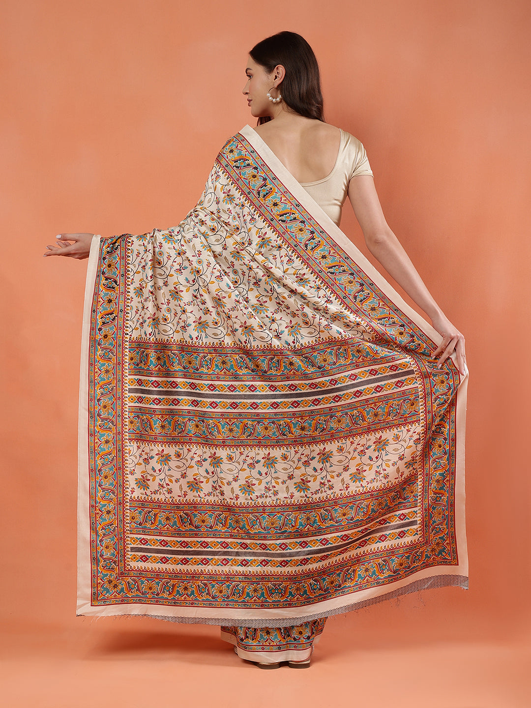 Classy printed silk blend Saree