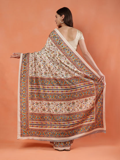 Classy printed silk blend Saree