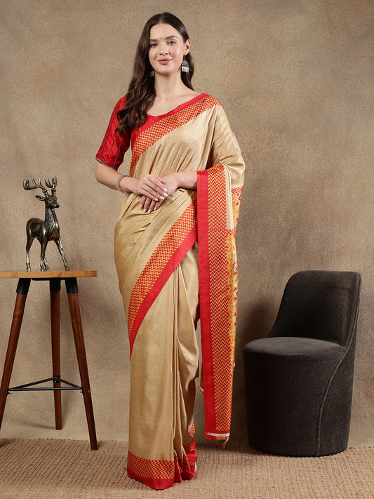 Classy printed silk blend Saree