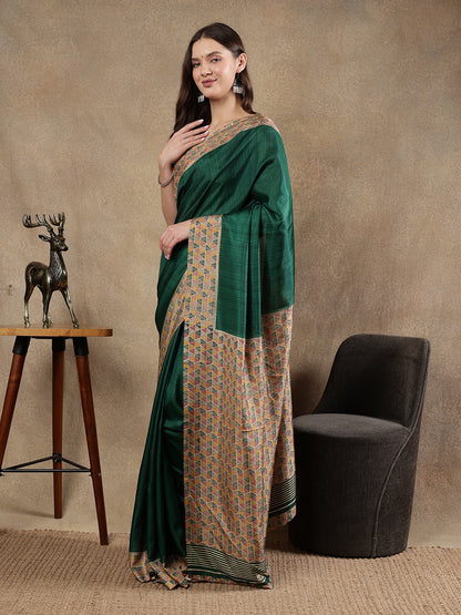 Classy printed silk blend Saree