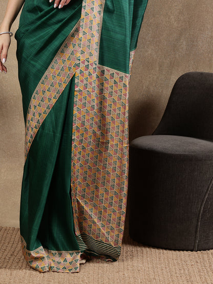 Classy printed silk blend Saree