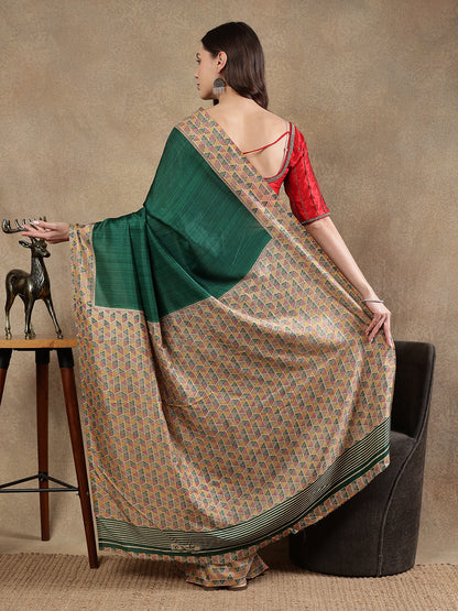 Classy printed silk blend Saree