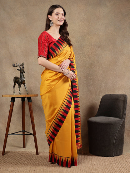 Classy printed silk blend Saree