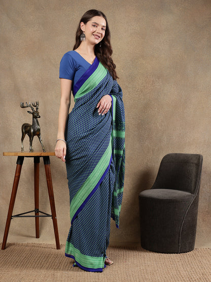 Classy printed silk blend Saree