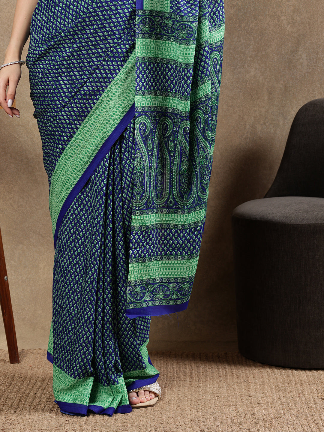 Classy printed silk blend Saree