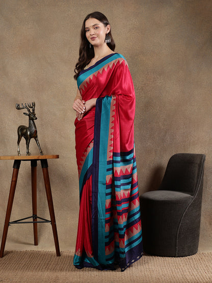 Classy printed silk blend Saree