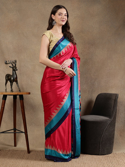 Classy printed silk blend Saree