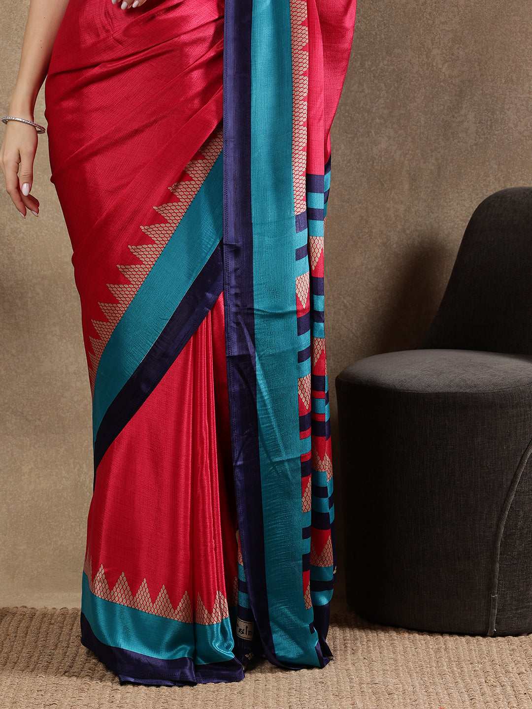 Classy printed silk blend Saree