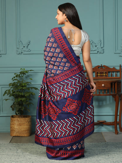 Designer Bagh printed Bhagalpuri Silk Saree