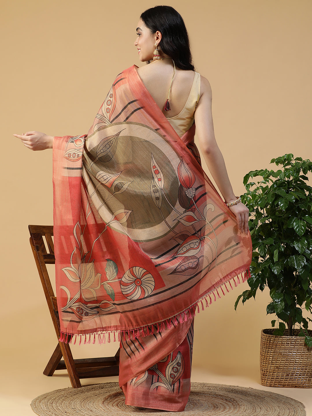 Designer digital printed Erode Silk saree