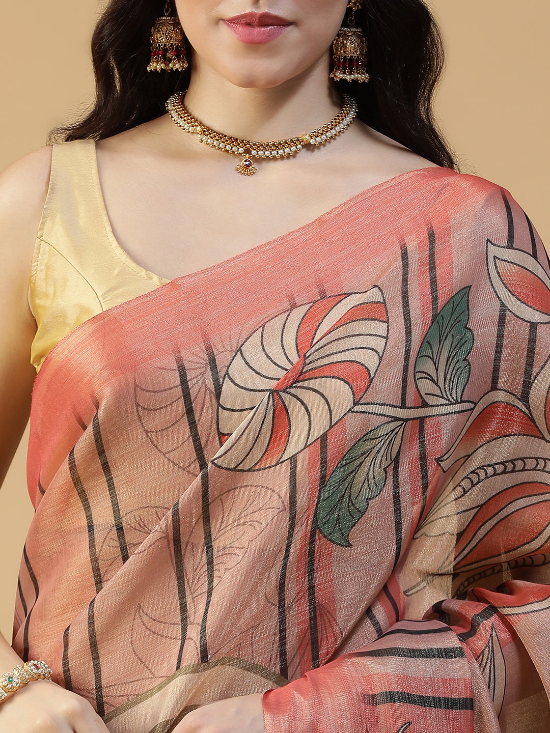 Designer digital printed Erode Silk saree